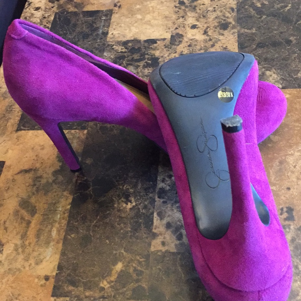 Jessica Simpson suede heels 8.5 B - Picture 4 of 5